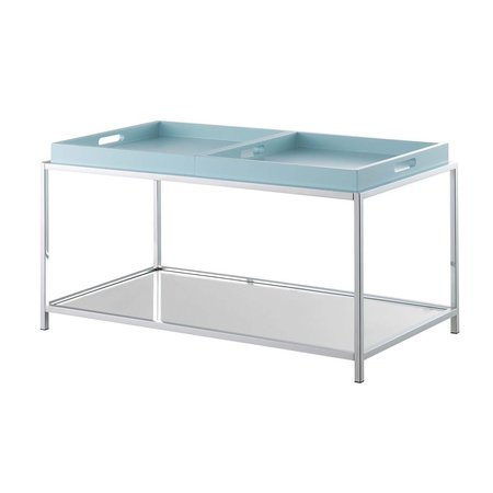 CONVENIENCE CONCEPTS Palm Beach Coffee Table, Sky Blue HI2540330